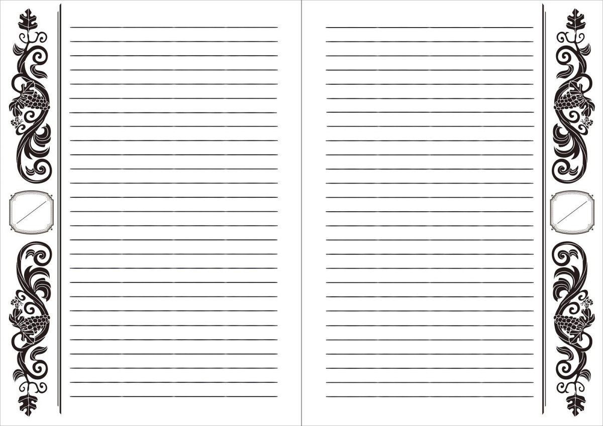 Линованные листы для блокнота