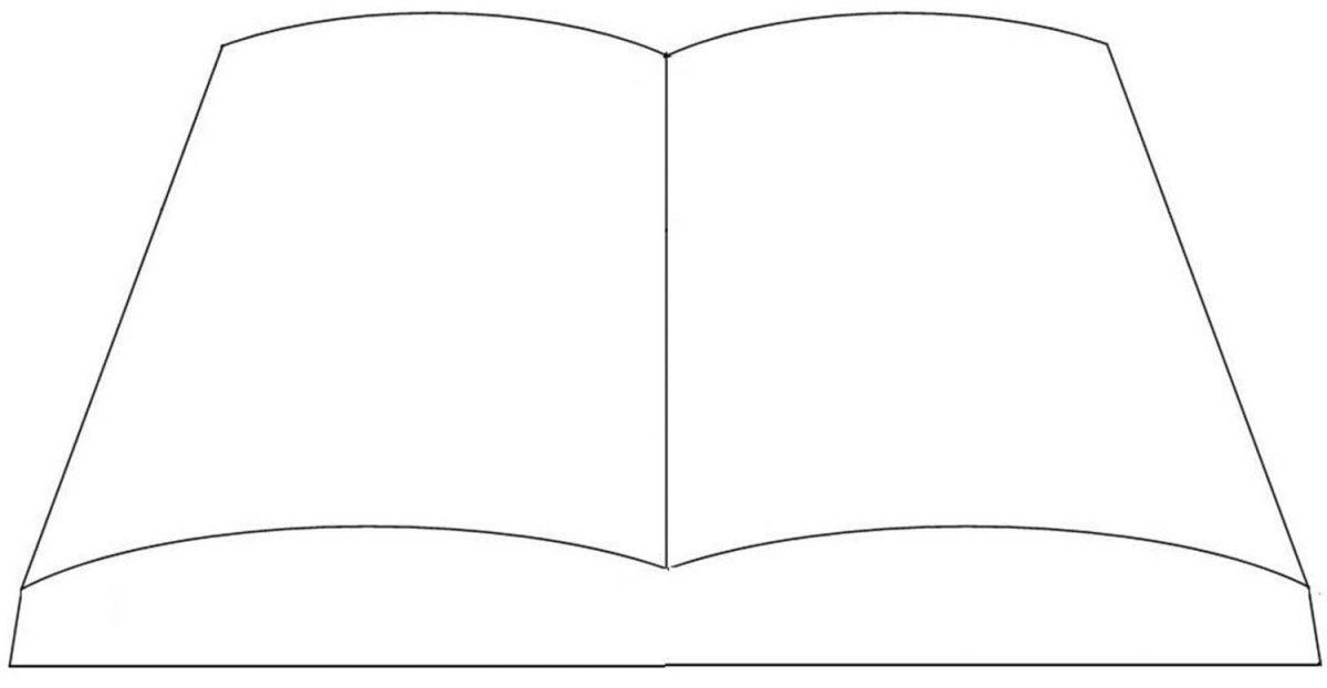 Трафарет для торта раскрытая книга