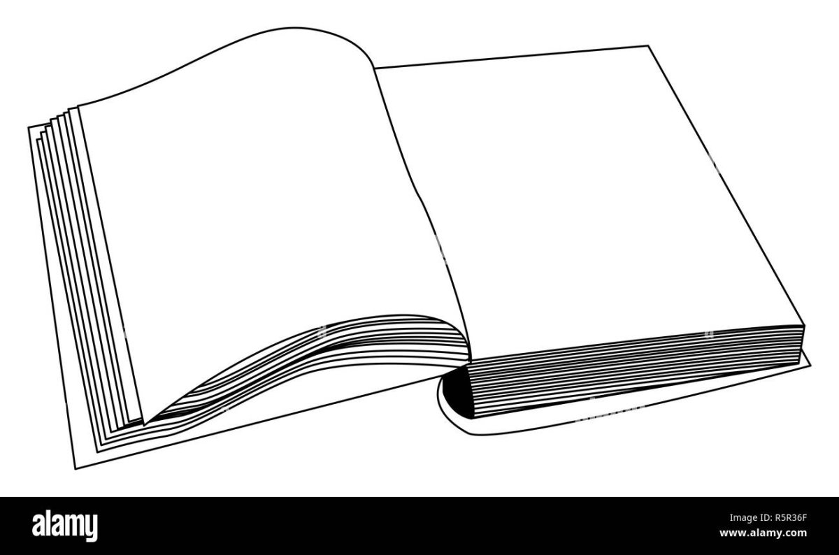 Раскрытая книга чб