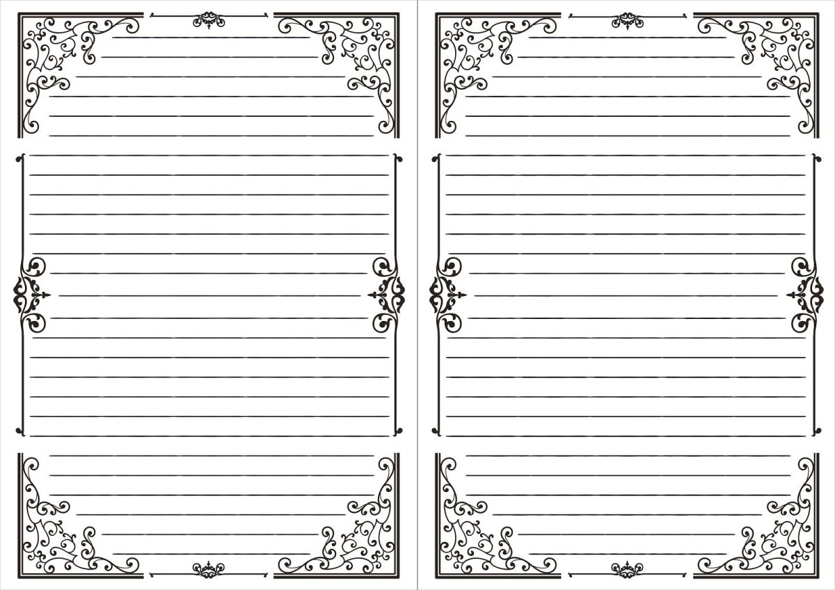 Внутренние листы блокнота