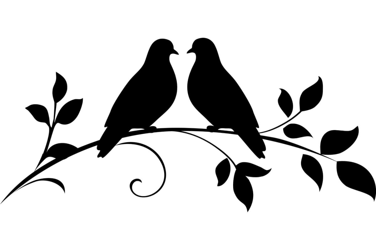 Трафарет воробья