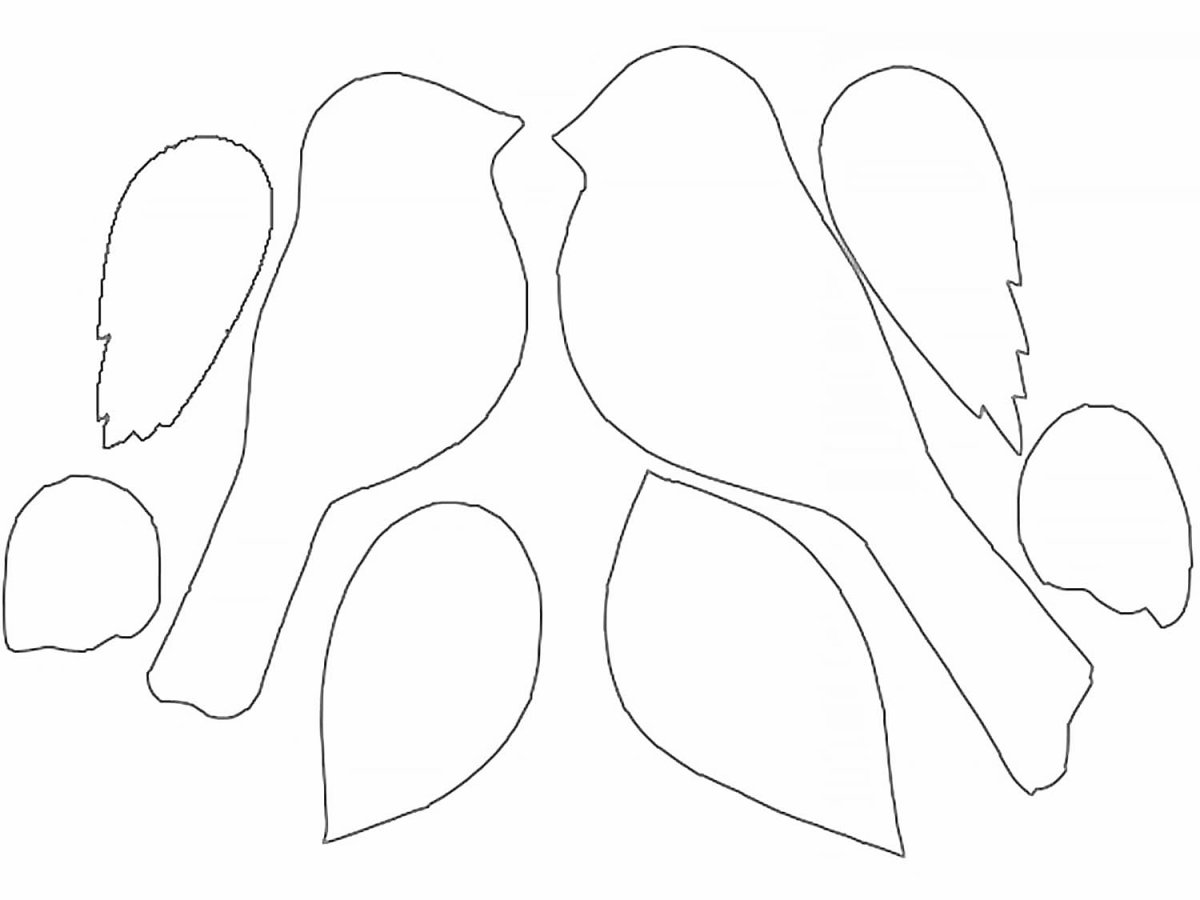 Трафарет птицы для рисования детям
