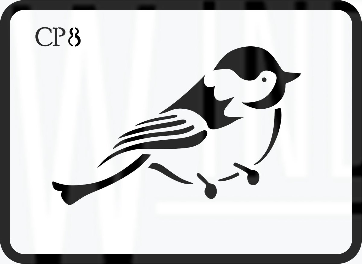 Трафарет воробья