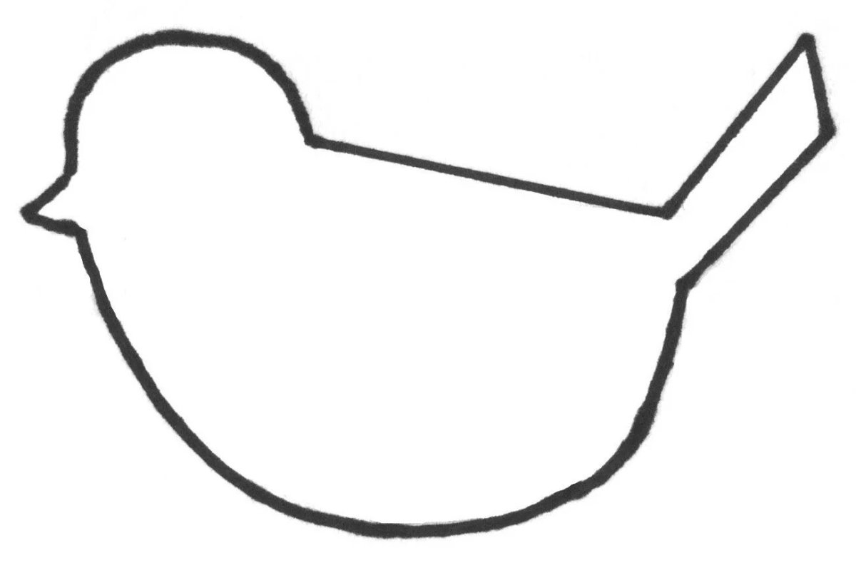 Трафарет птички для вырезания