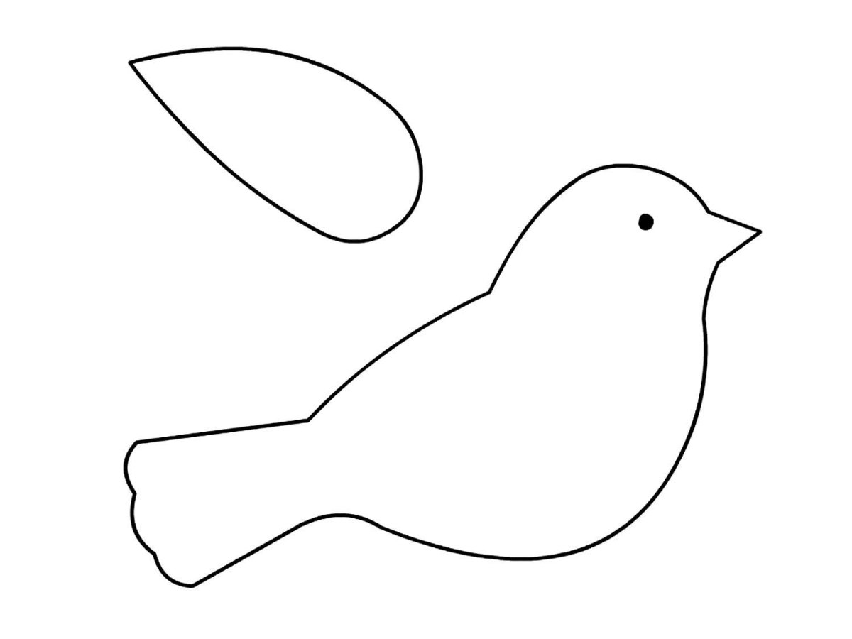 Трафарет "птицы на ветках"