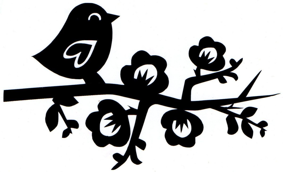 Трафарет птицы