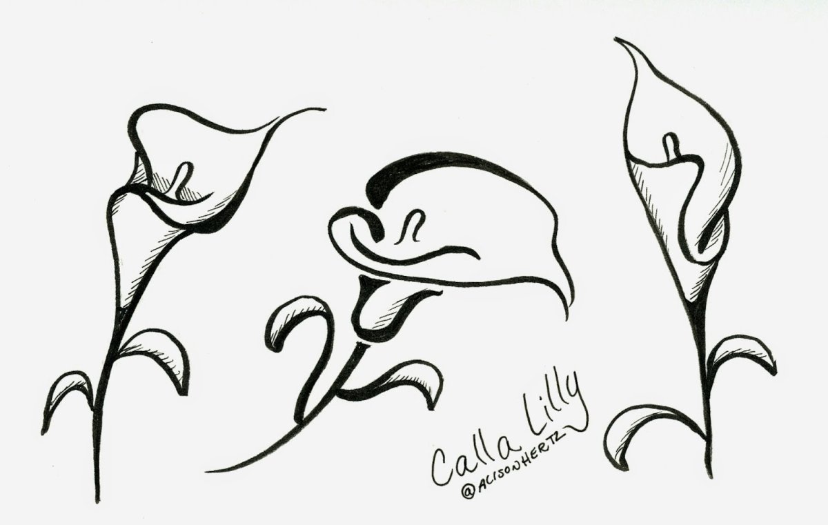 Трафарет каллы