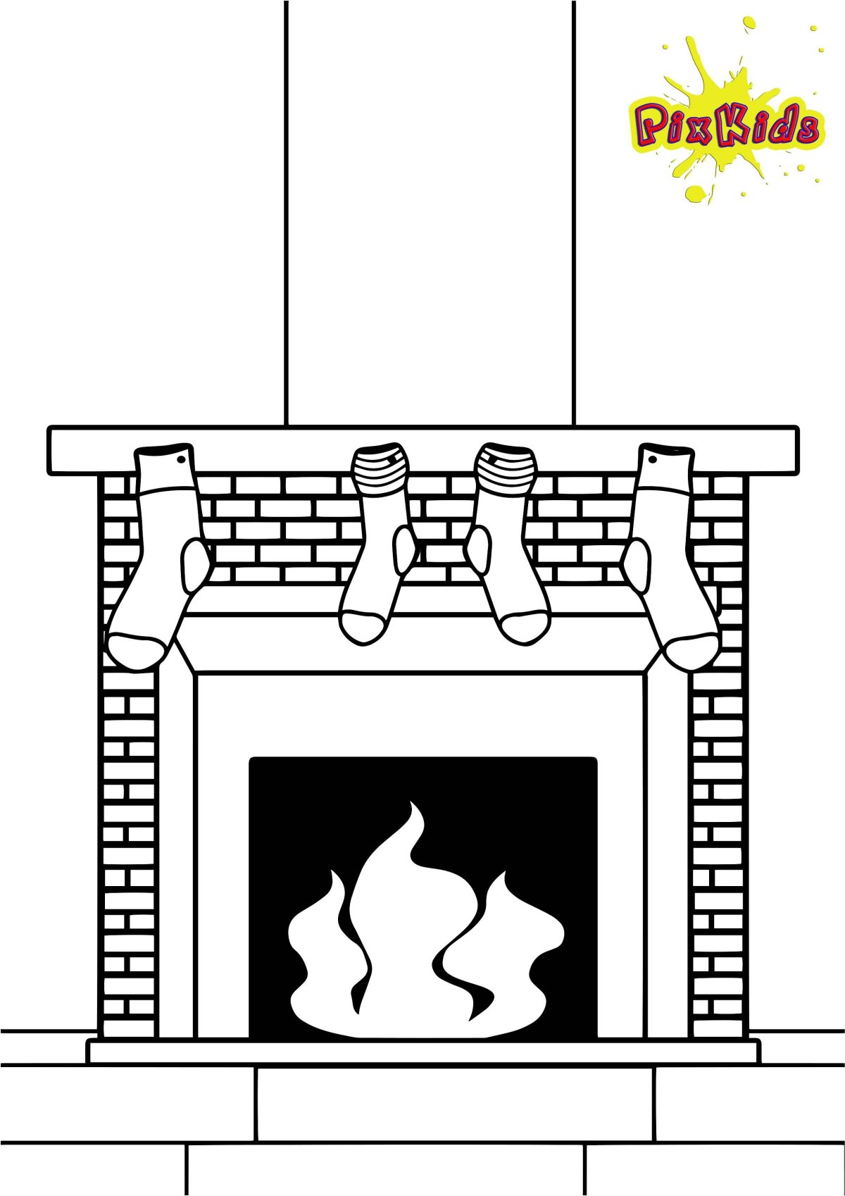 Трафарет камина