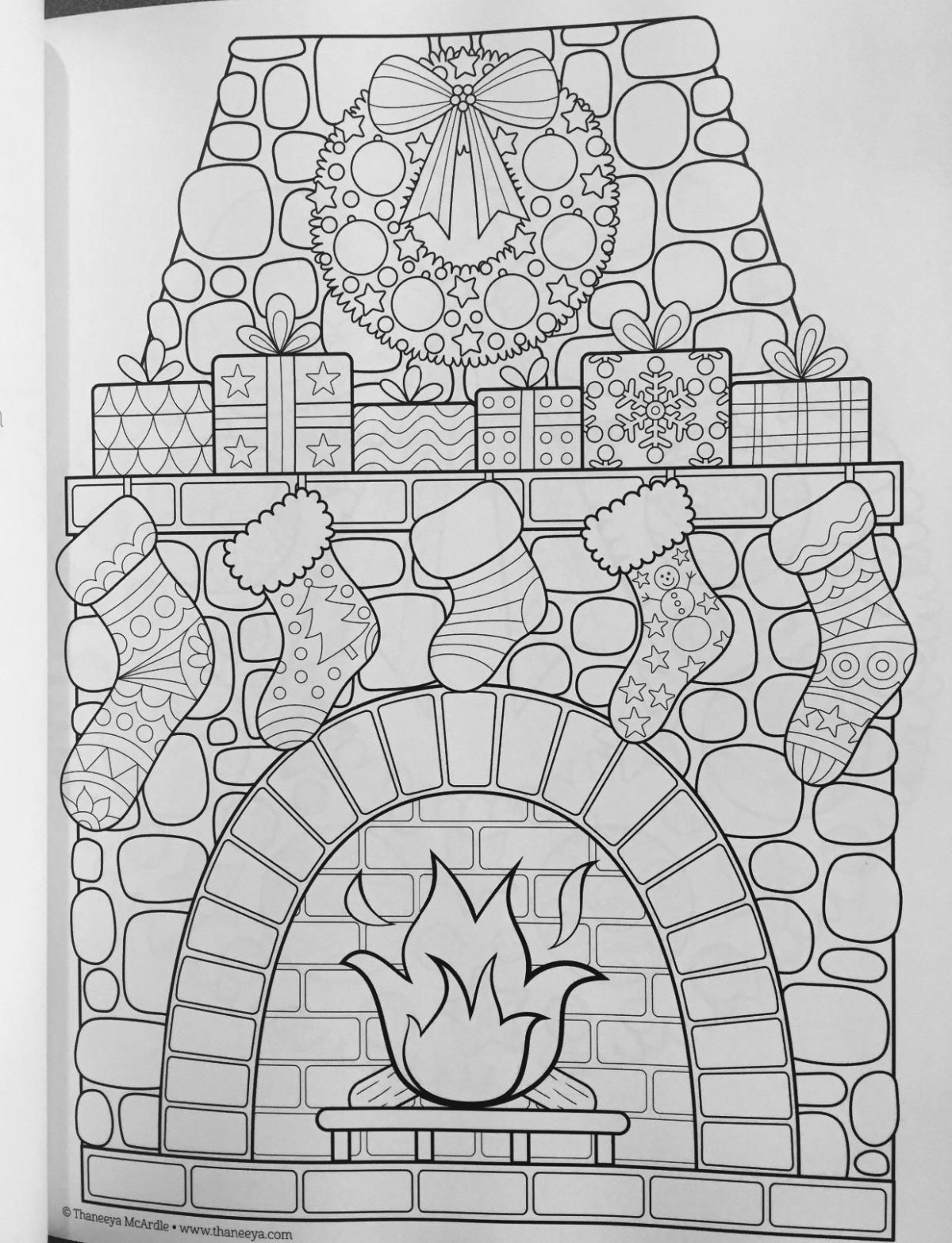 Камин на картоне рисунок