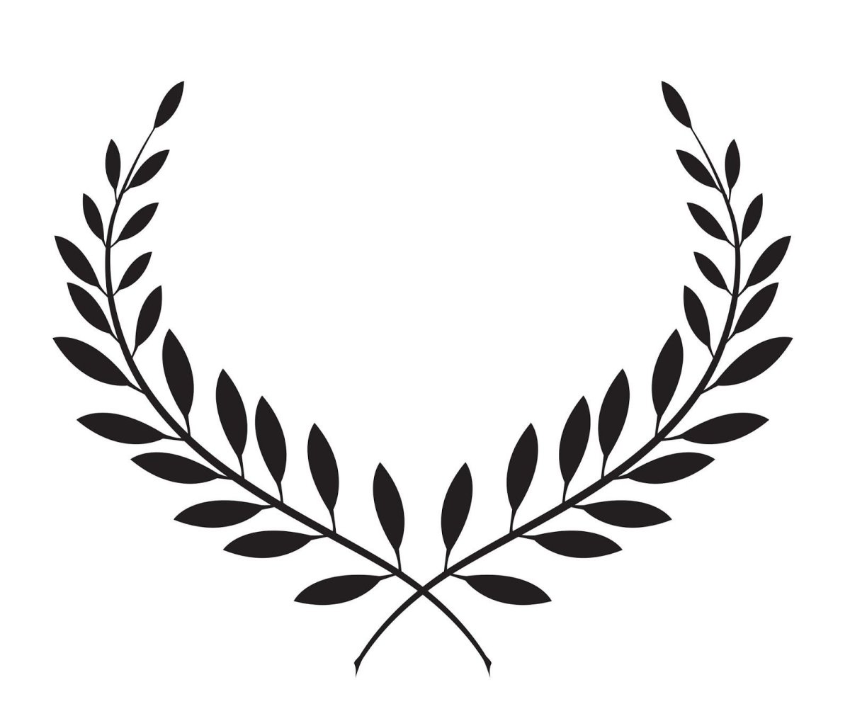 Лавровая ветвь на прозрачном фоне