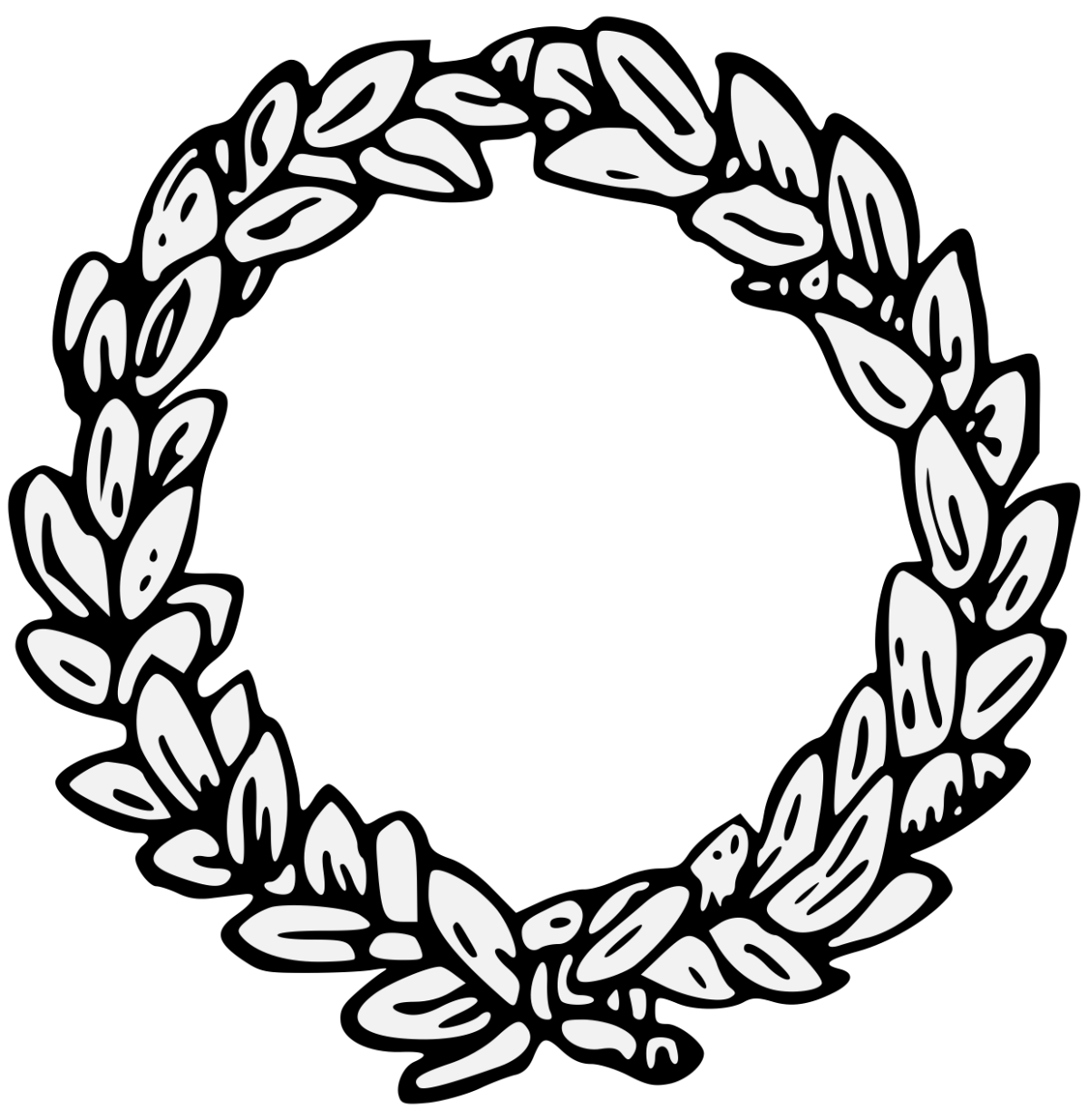 Лавровый венок трафарет