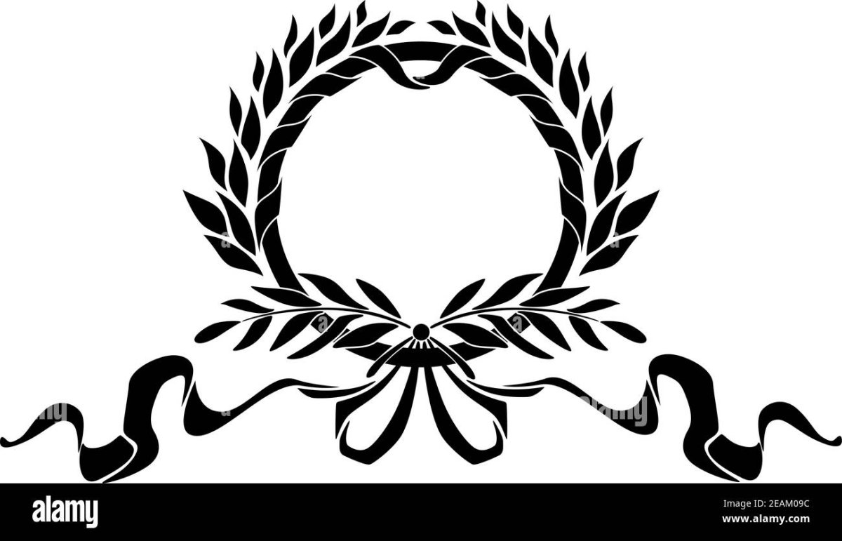 Геральдический венок с лентой