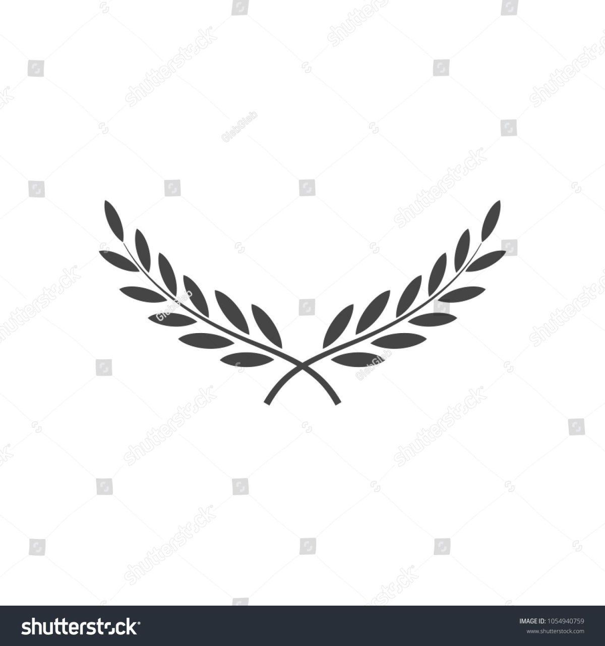 Лавровая веточка крест