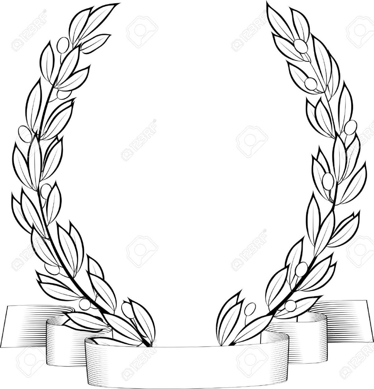 Венок с лентами.