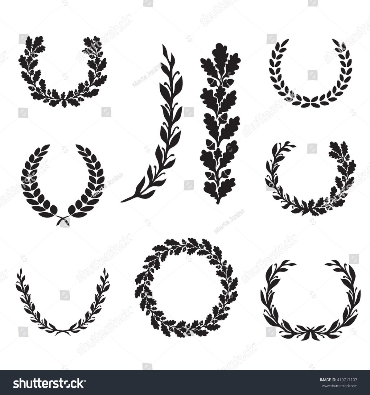 Дубовый венок вектор