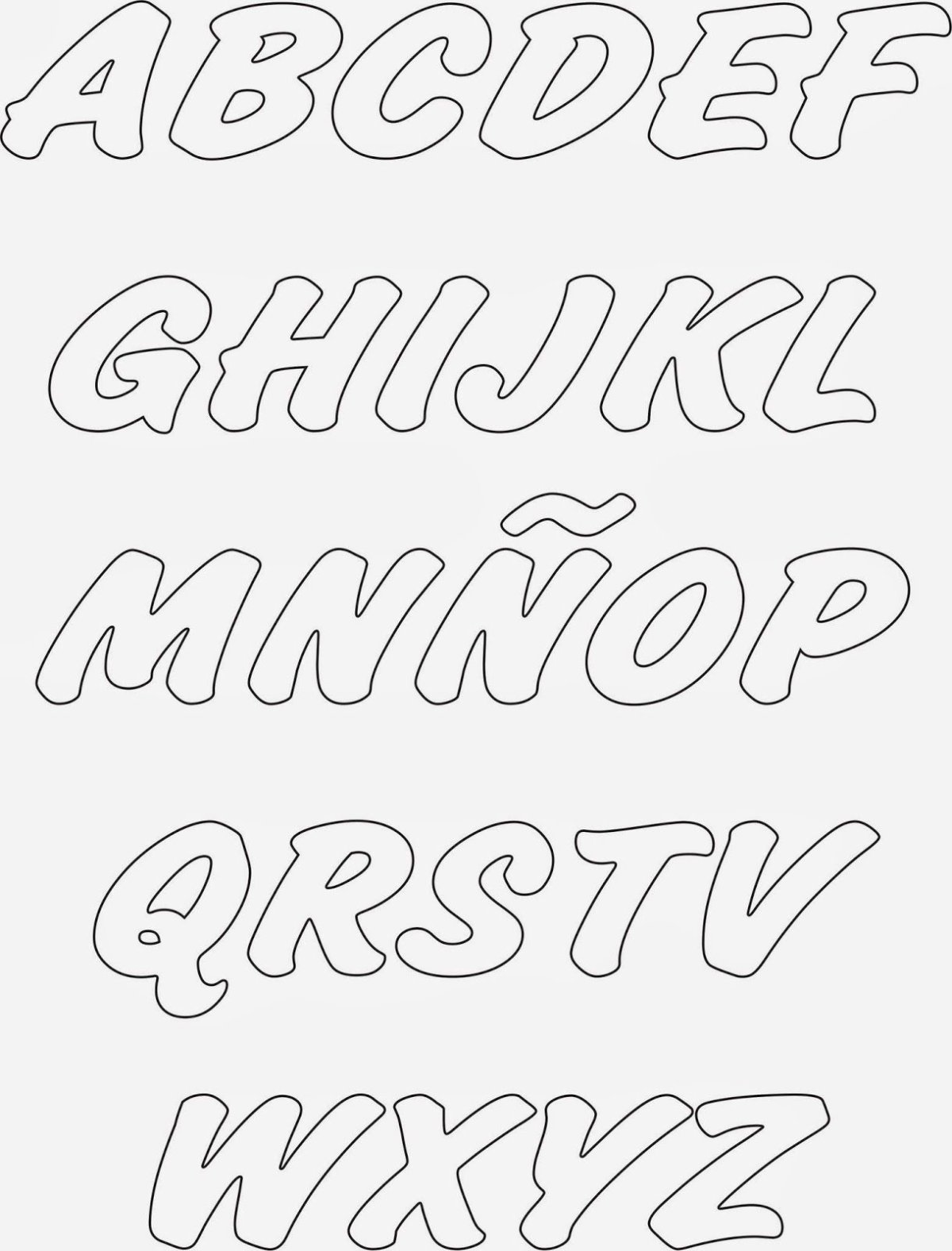 Трафарет латинских букв