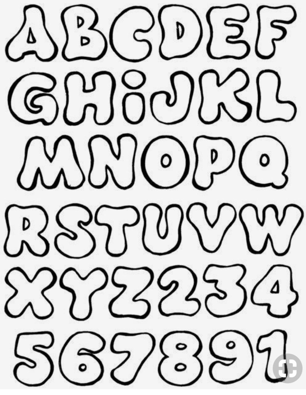 Трафарет английских букв