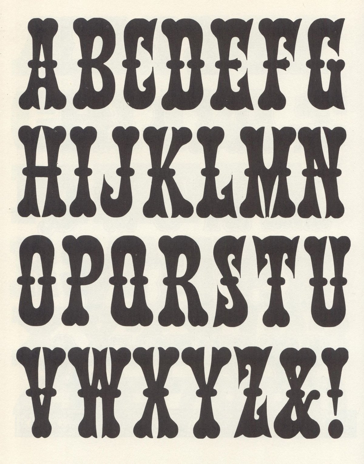 Шрифт для трафарета