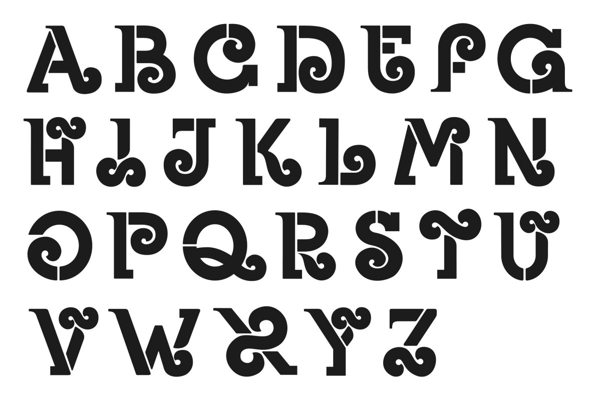 Красивый трафаретный шрифт