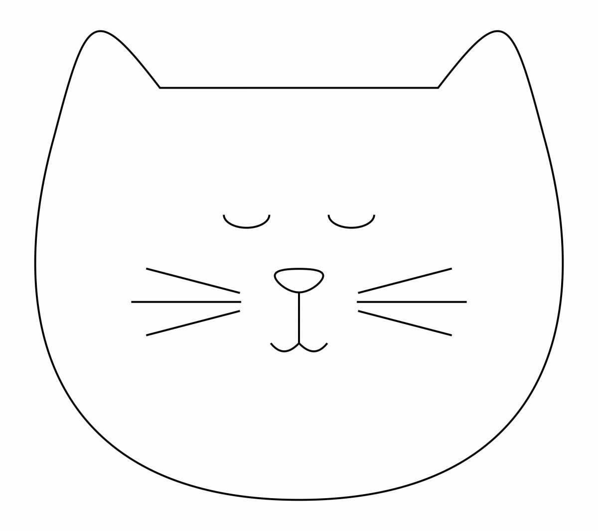 Мордочка котика для аппликации