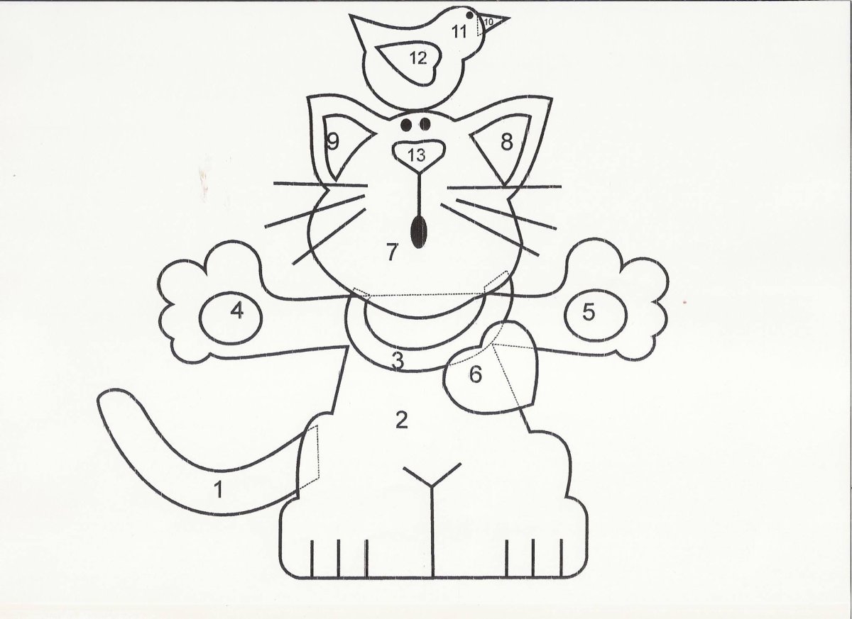 Аппликация коты с шаблонами