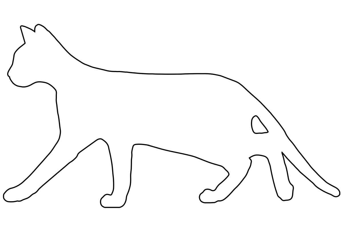 Макет кошки для рисования