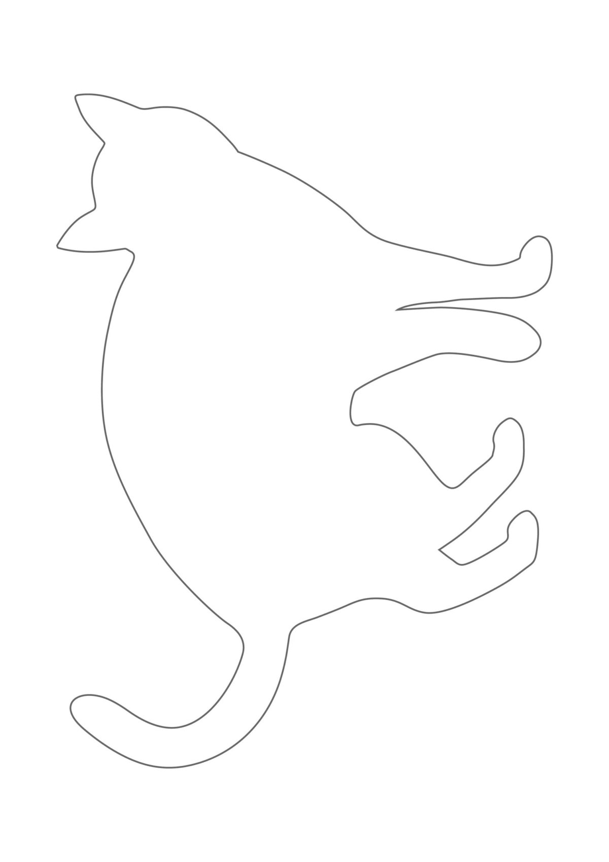 Трафарет кошки для вырезания