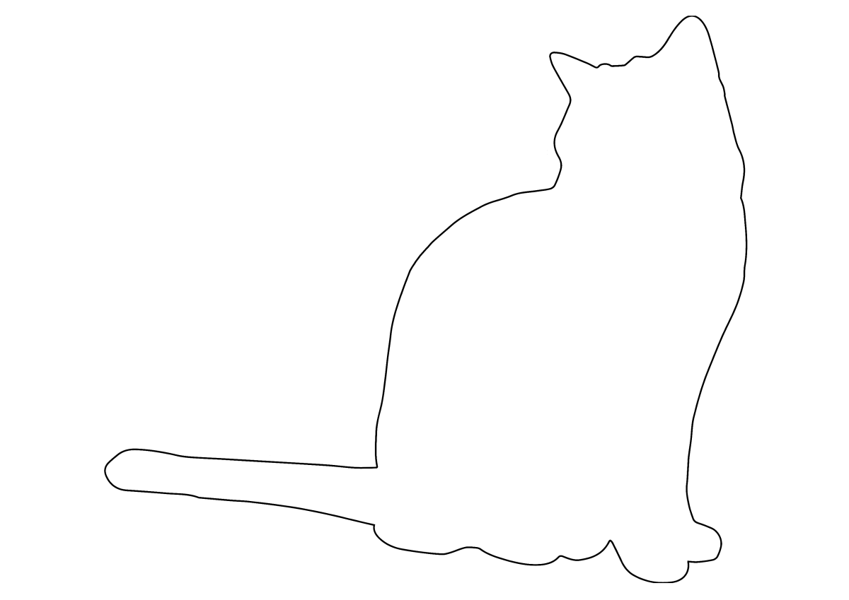 Трафарет котенка для вырезания