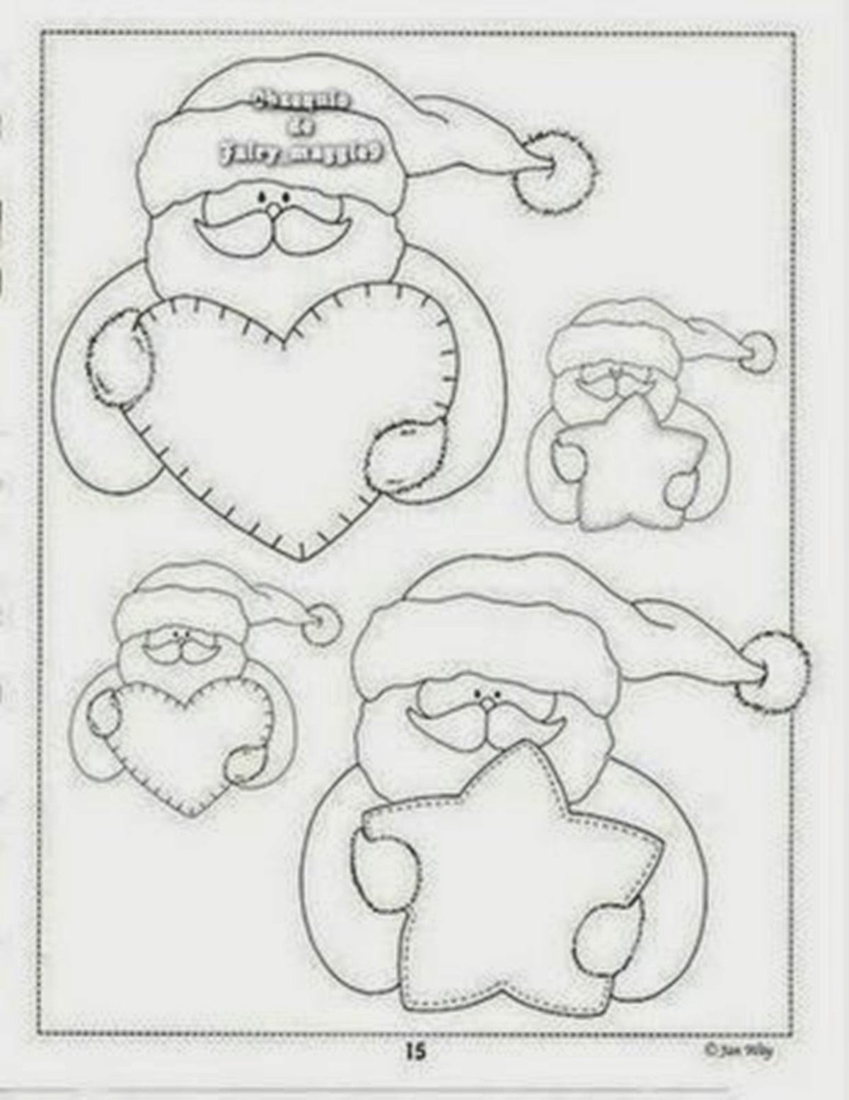 Трафареты из фетра на новый год