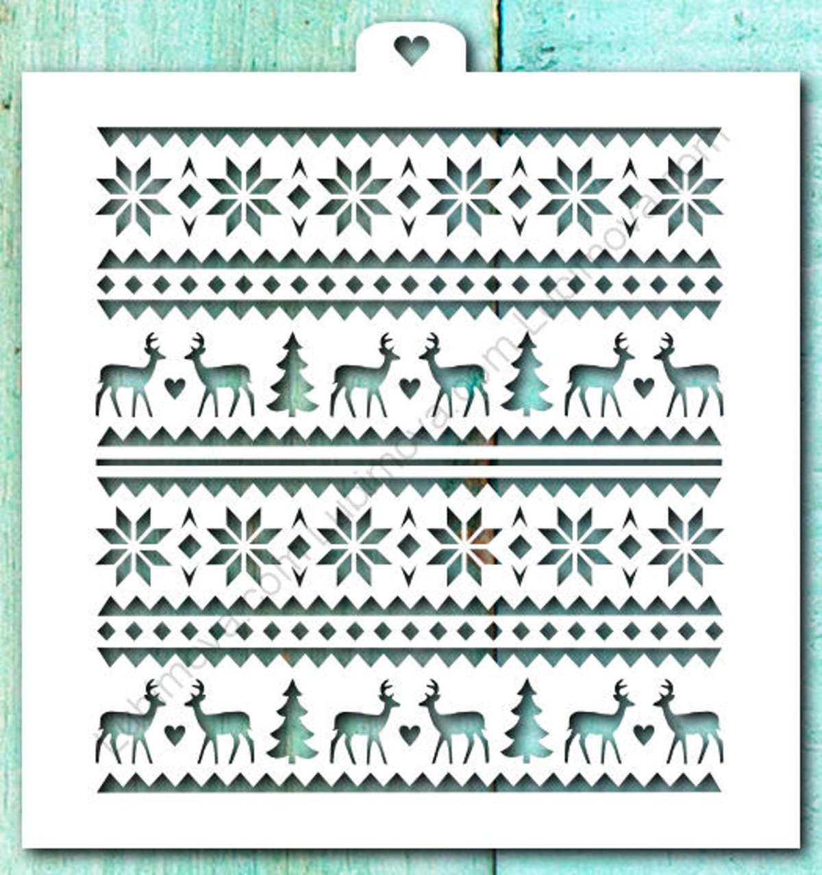 Новогодний орнамент трафарет