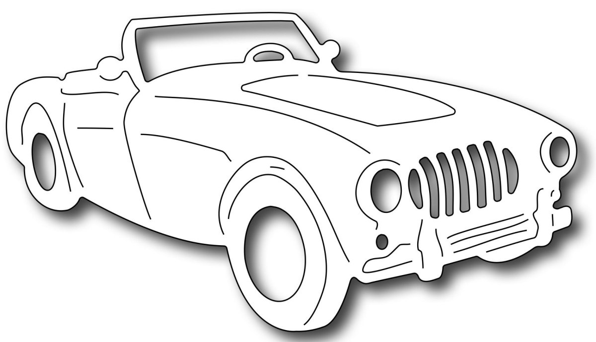 Трафарет 3д машины