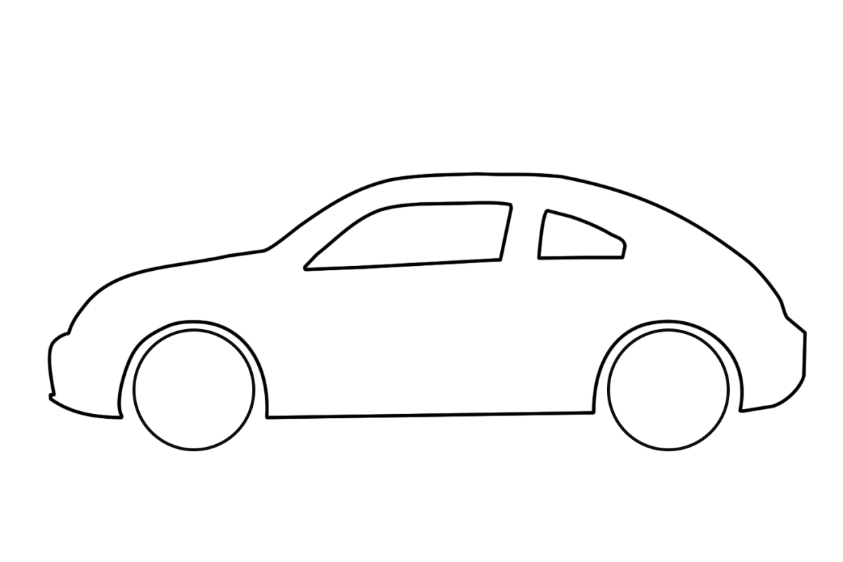 Машина черный контур