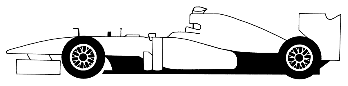 Силуэт гоночного автомобиля