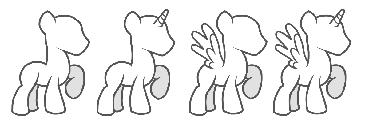 Тело пони рисунок