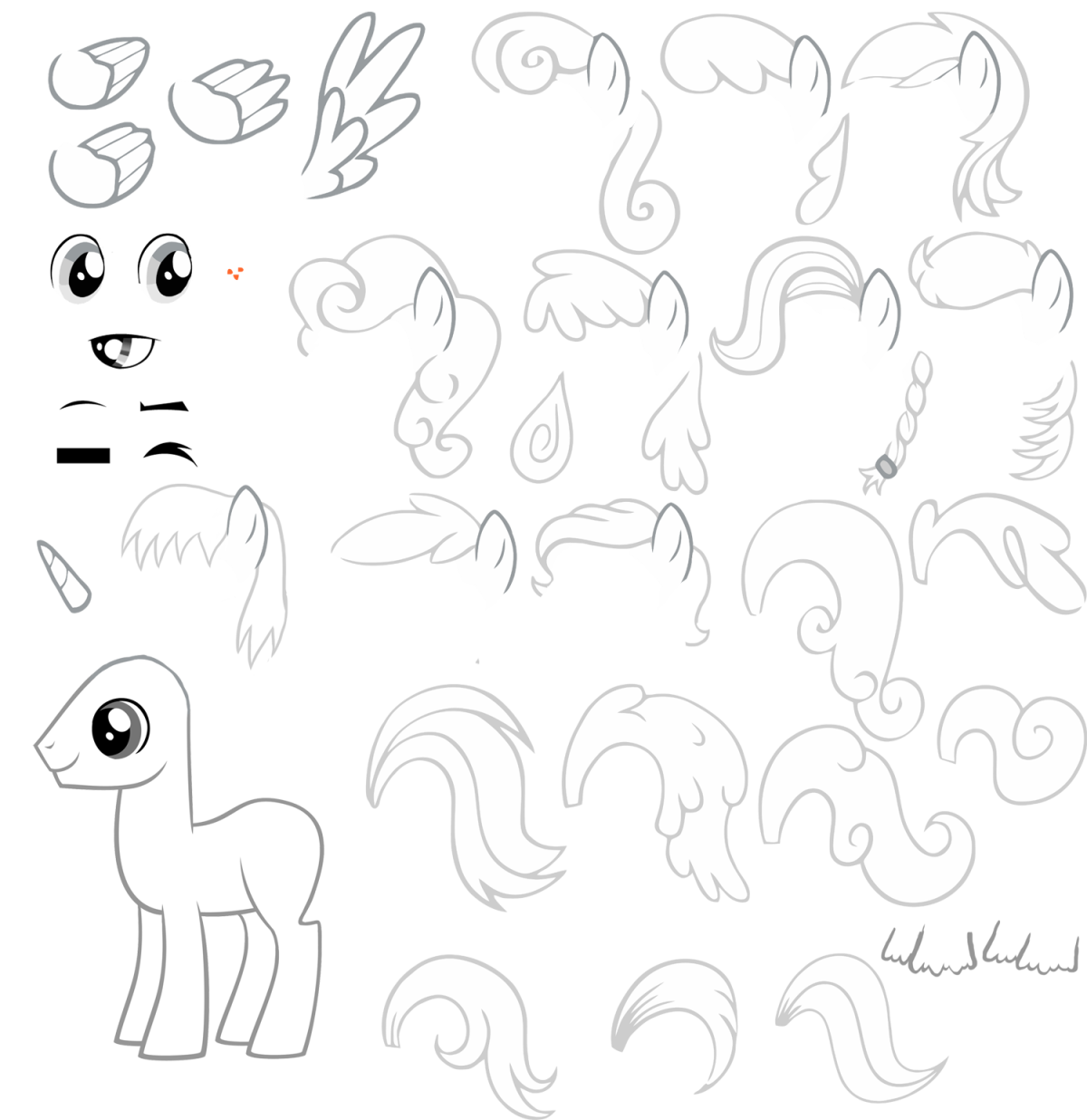 Пони заготовки для рисования