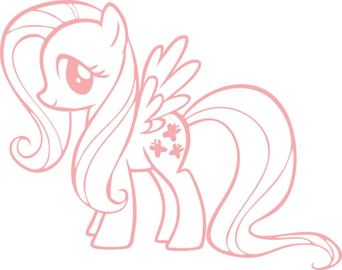 Трафарет пони для рисования