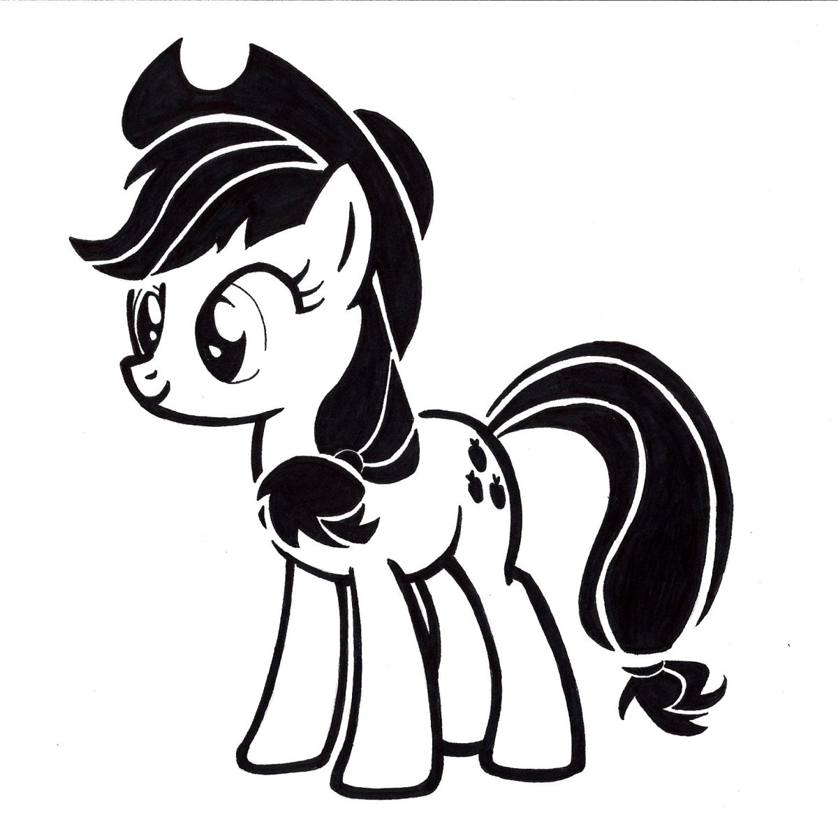 Раскраска для девочек животные сложные пони