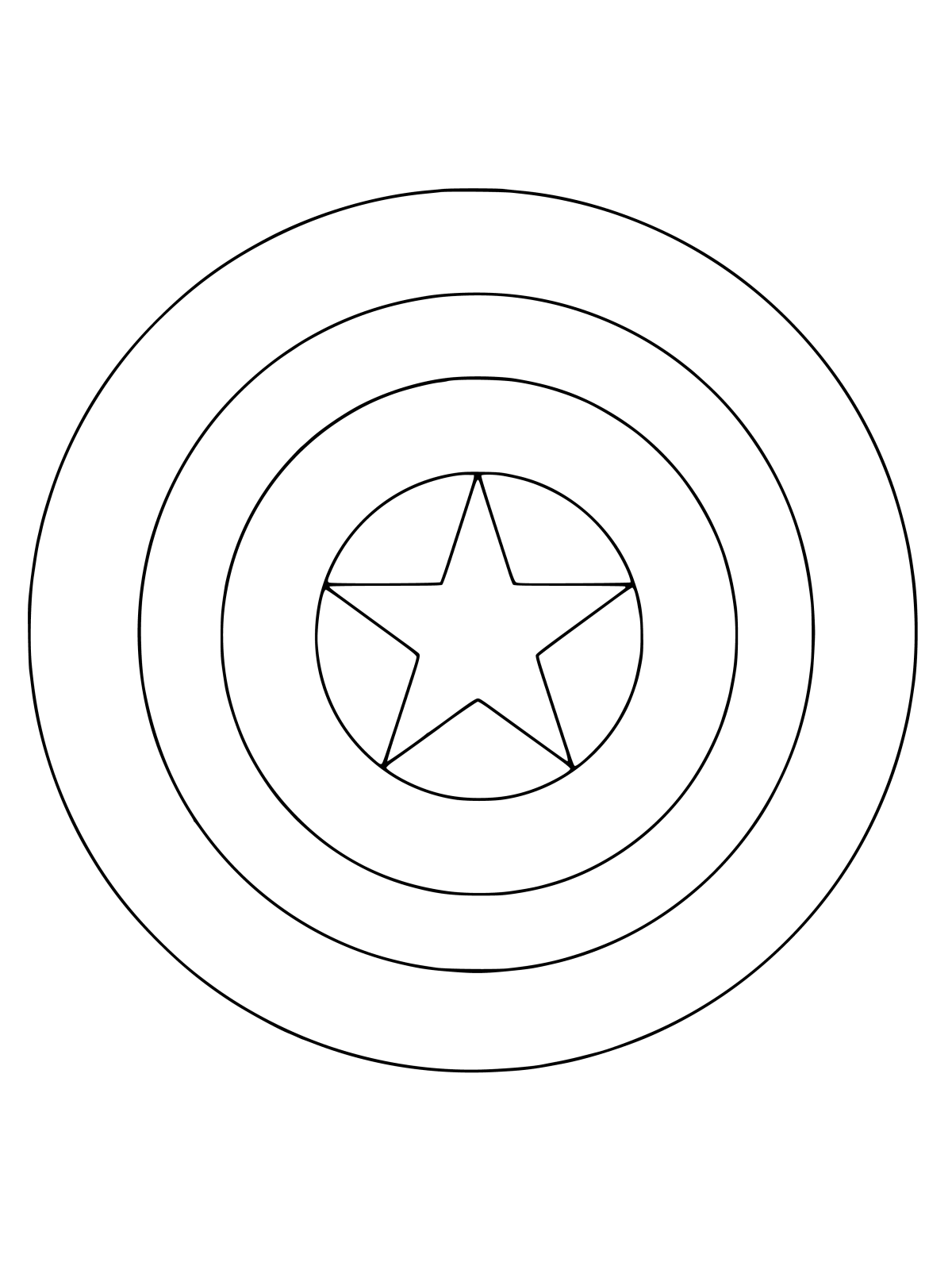 Нарисовать щит капитана Америки