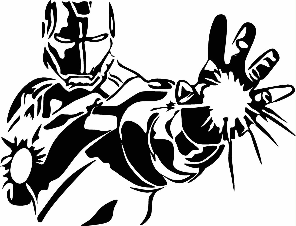 Трафарет Железный человек