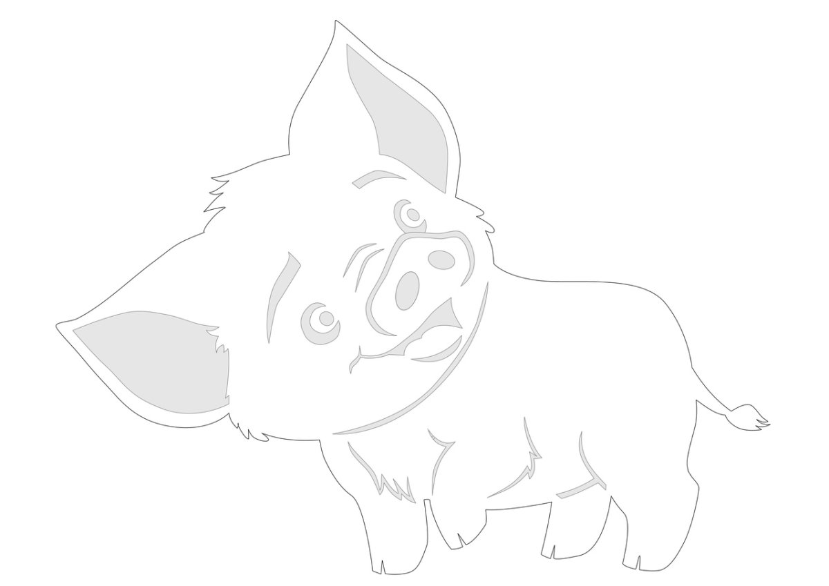 Свинья наклейка на окно