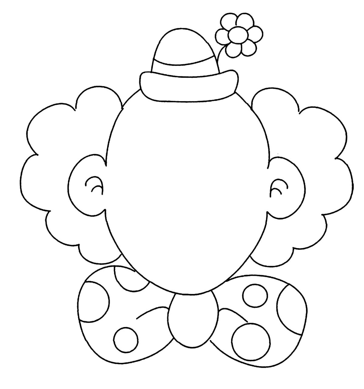 Клоун без лица раскраска