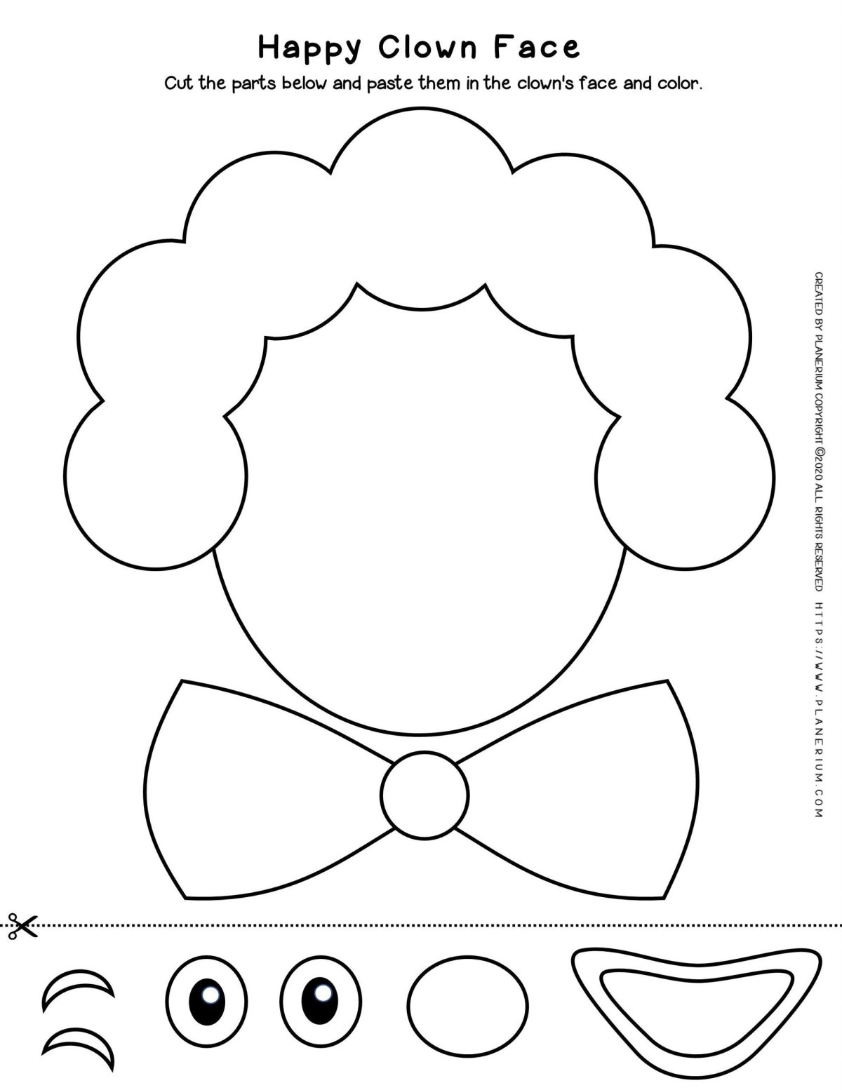 Лицо клоуна без волос