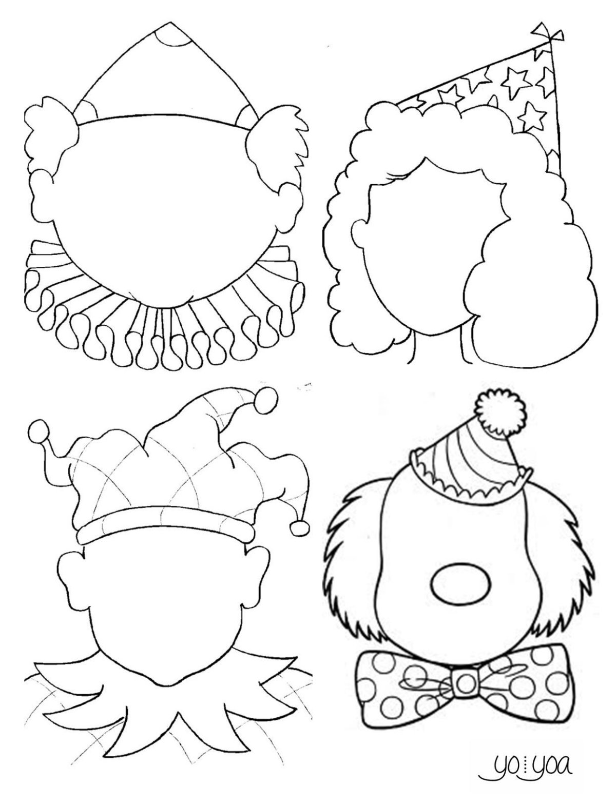 Голова клоуна для аппликации