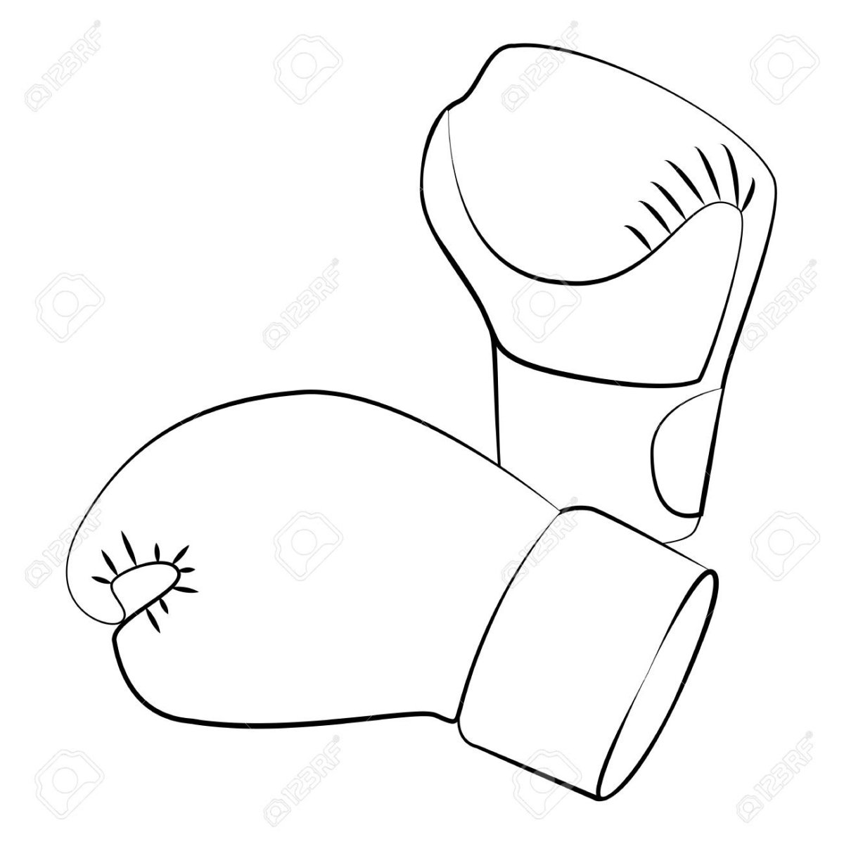 Трафарет боксерских перчаток