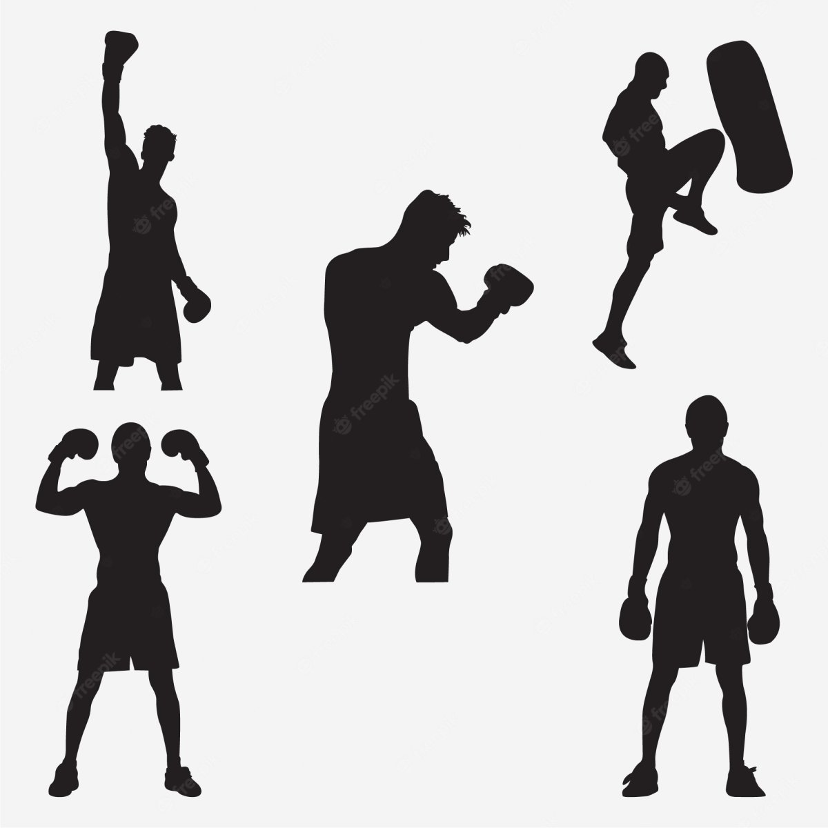 Силуэт боксера