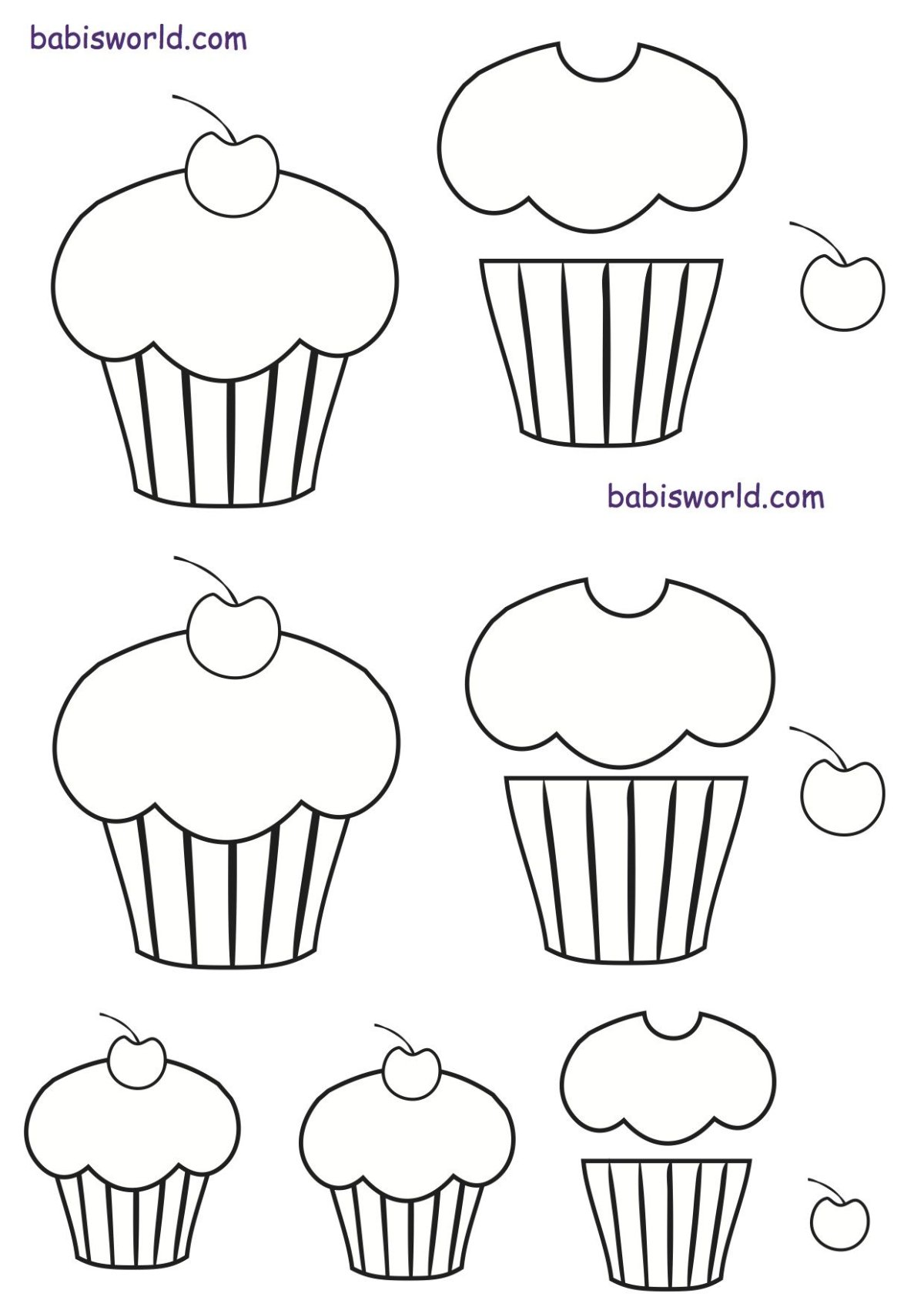 Трафареты сладостей для вырезания