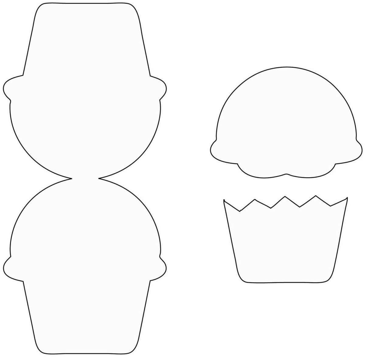 Пирожное вектор чб