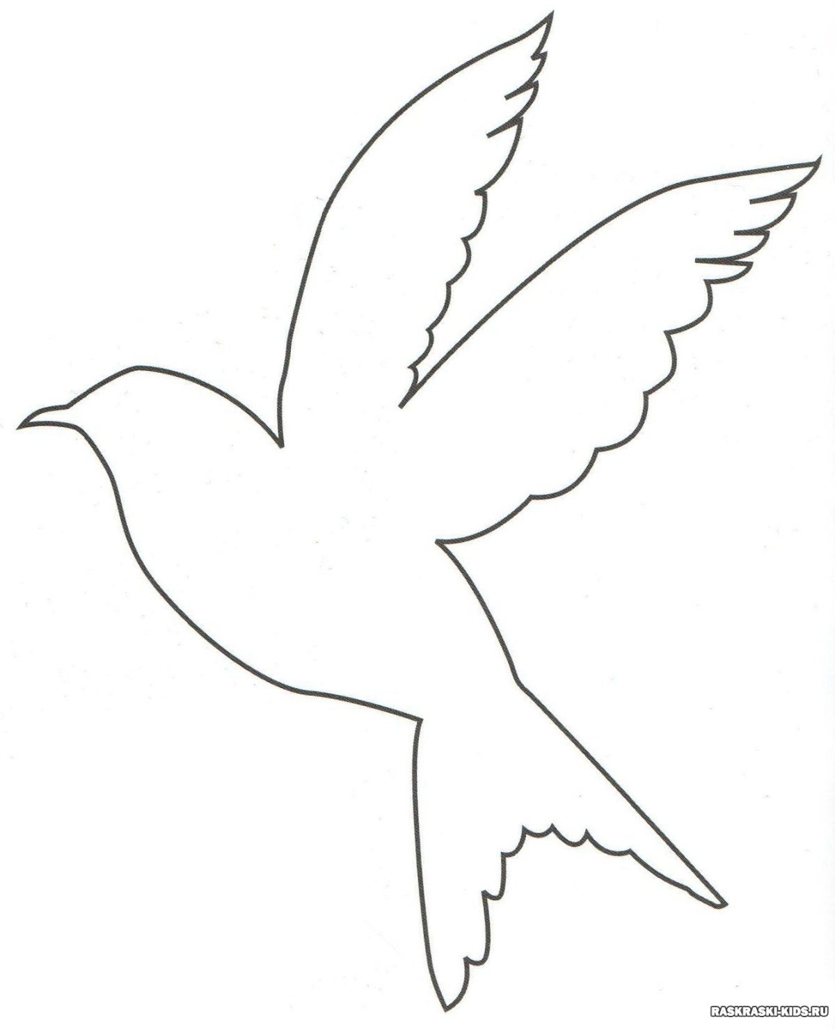 Птичка шаблон для вырезания