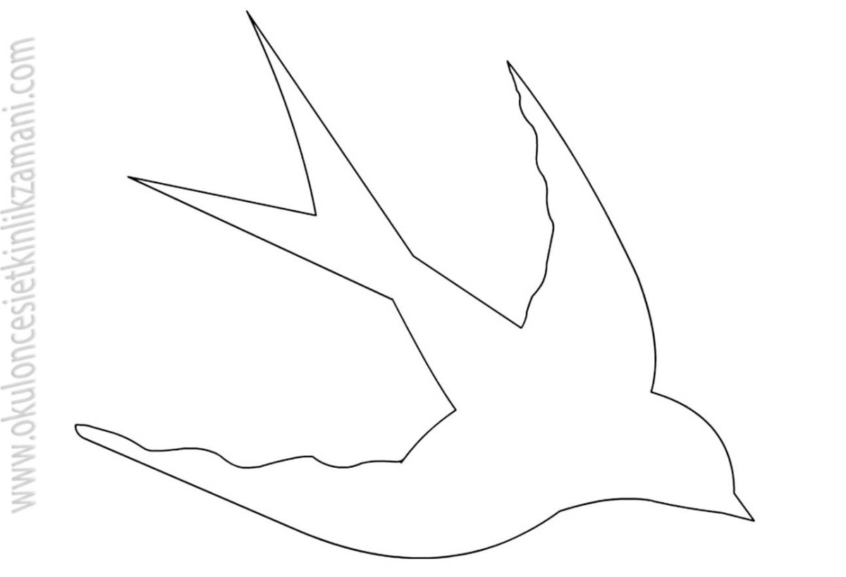 Трафарет птицы