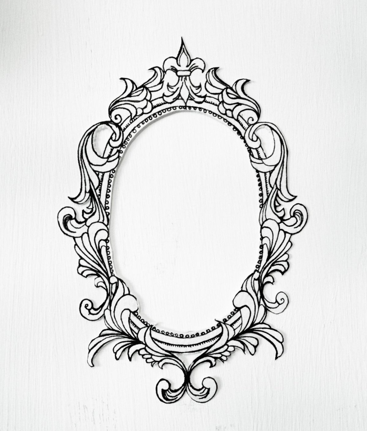 Трафарет "рамка овальная"